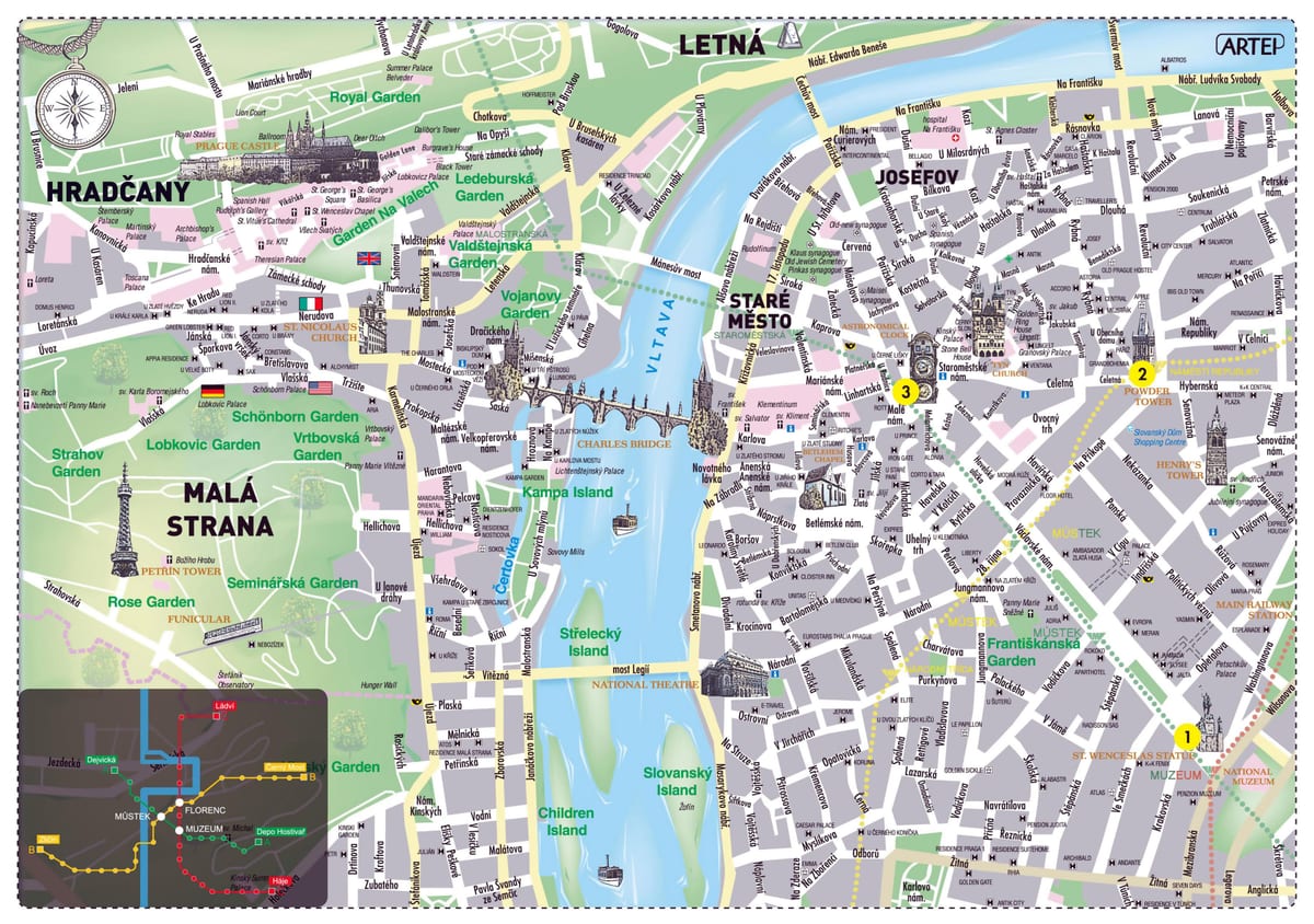 praga principais atrações mapa