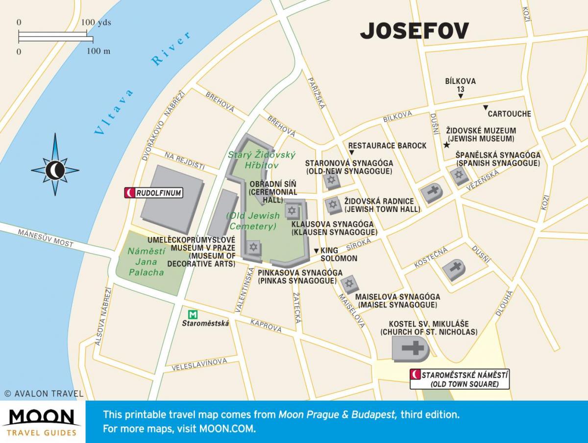 mapa do bairro judeu de praga