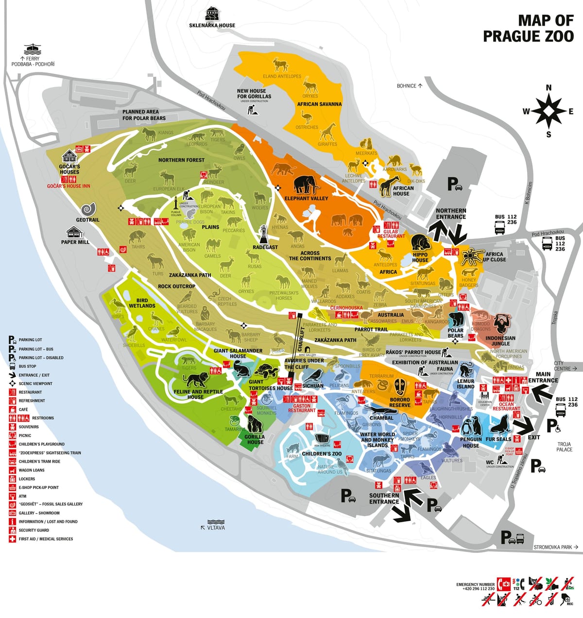 zoo praha mapa
