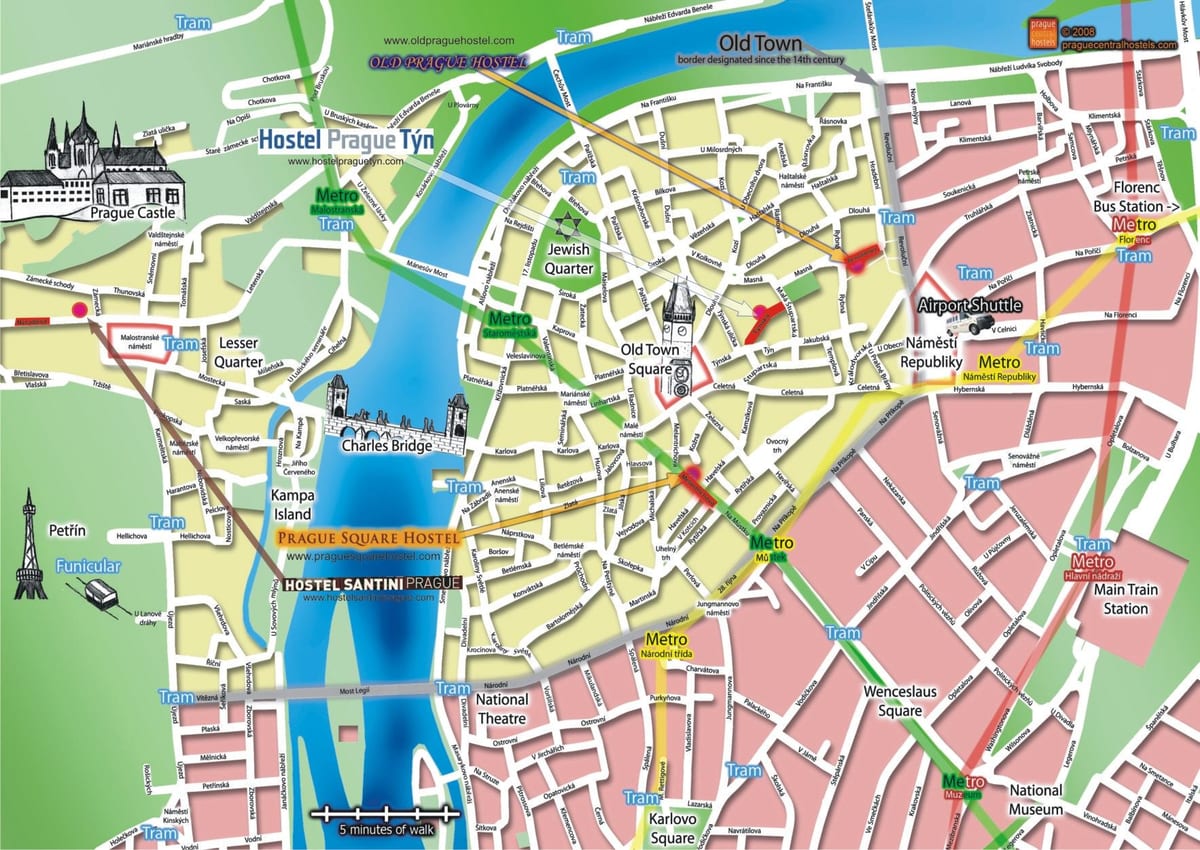 mapa da cidade velha de praga, república checa