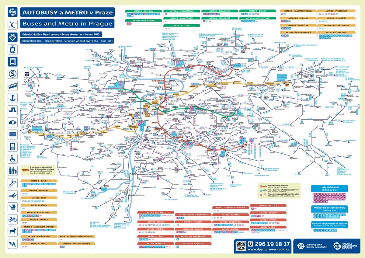 praha mapa de ônibus