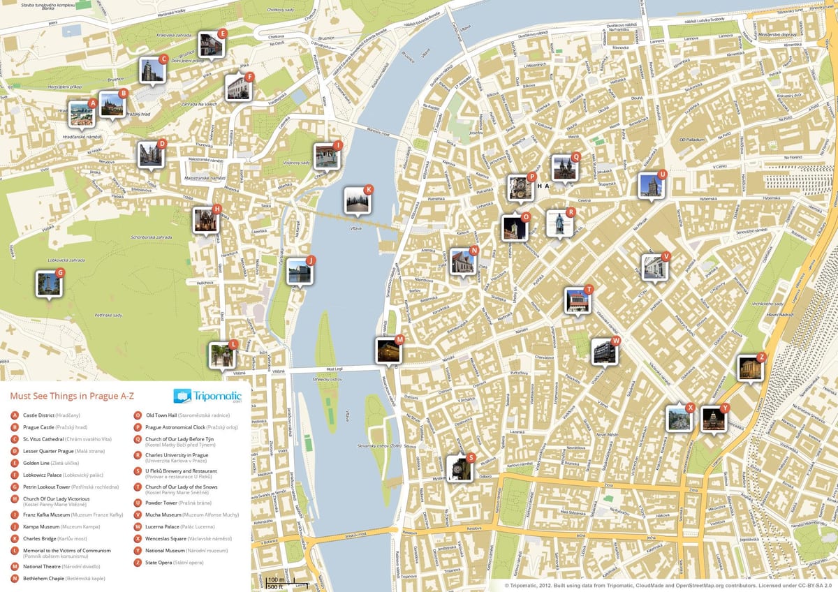 praga mapa turístico