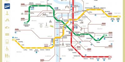 Estação de metro Andel mapa de praga