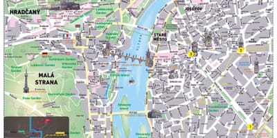 Praga destaques mapa