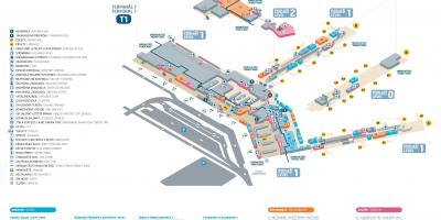 Terminal 1 do aeroporto de praga mapa